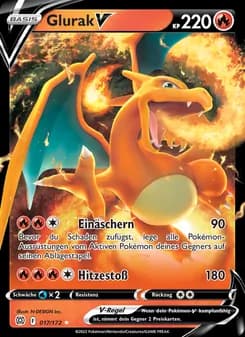 Glurak V card in German