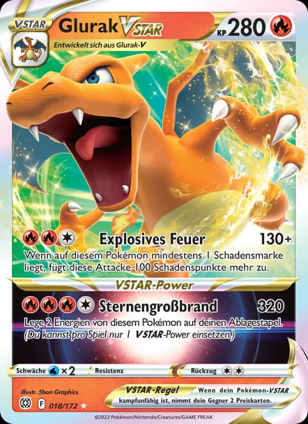 Glurak VSTAR card in German