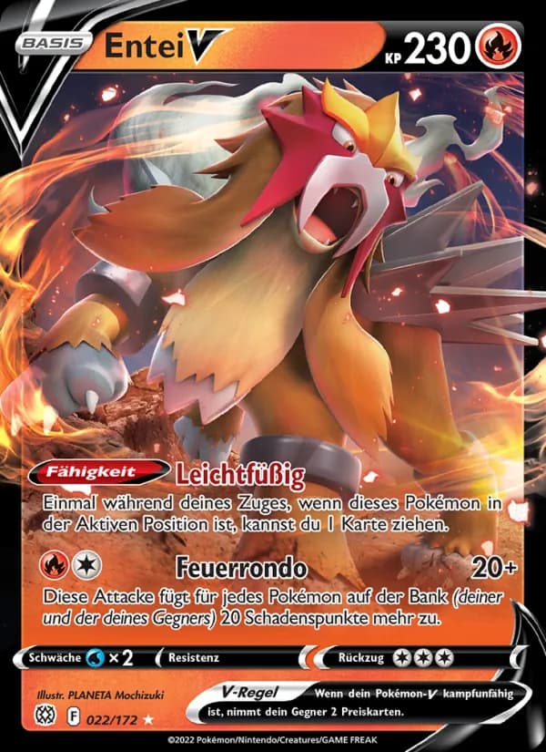 Entei V card in German