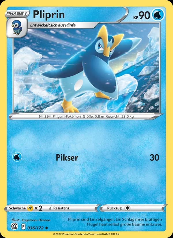 Pliprin card in German