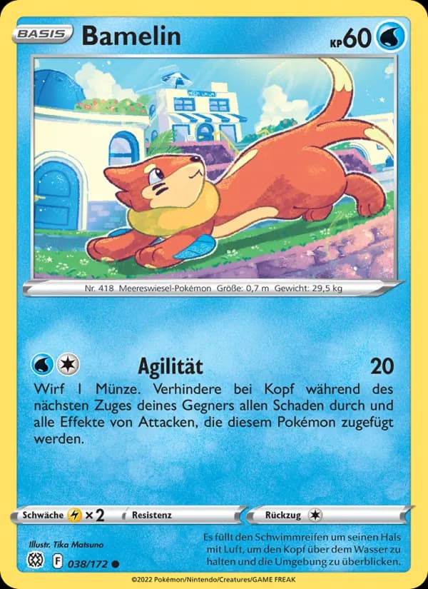Bamelin card in German