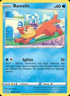 Bamelin card in German