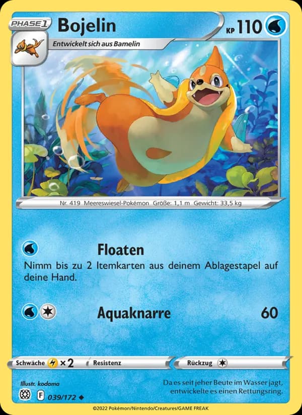 Bojelin card in German