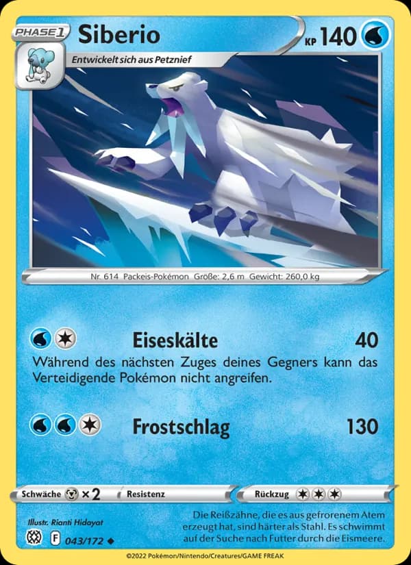 Siberio card in German