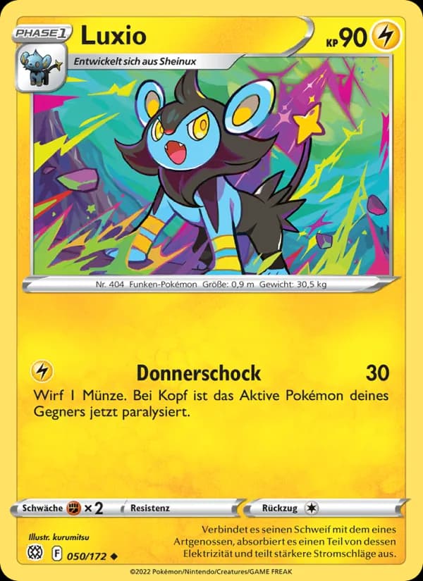 Luxio card in German