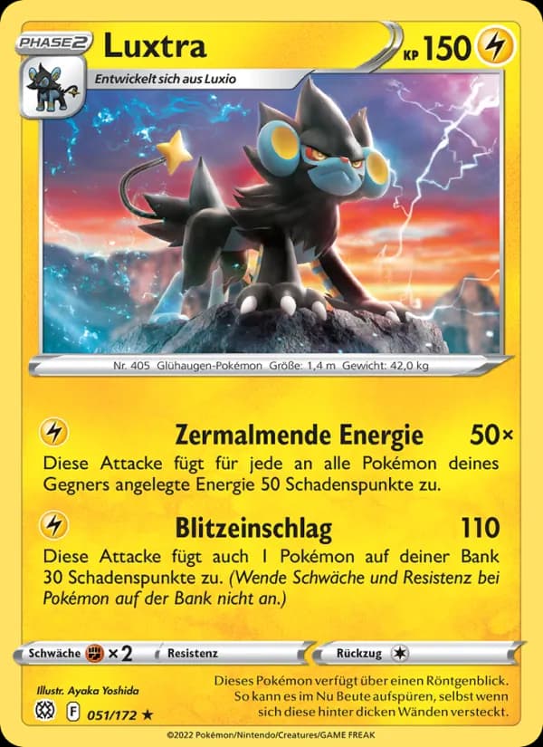 Luxtra card in German