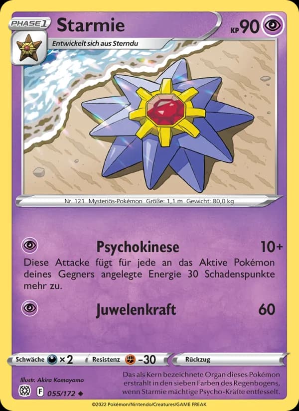 Starmie card in German
