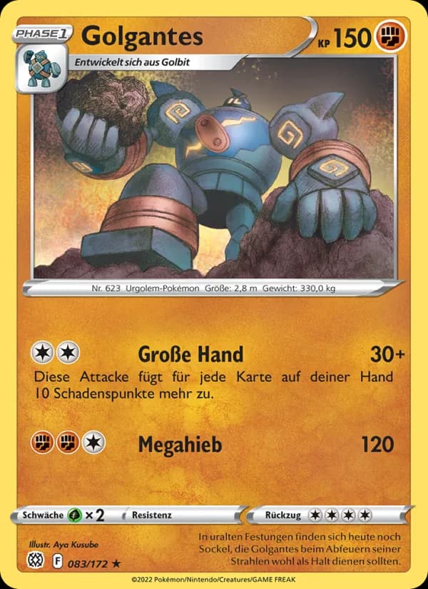 Golgantes card in German