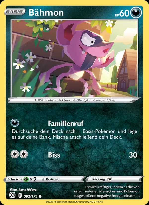 Bähmon card in German