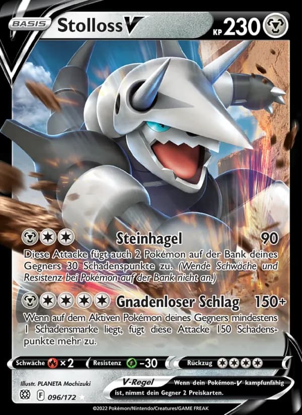 Stolloss V card in German