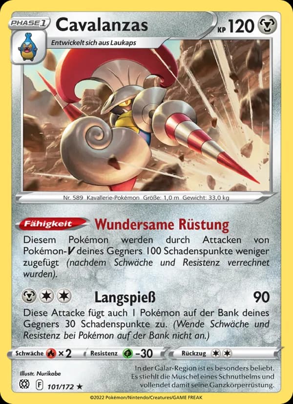 Cavalanzas card in German