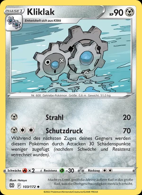 Kliklak card in German