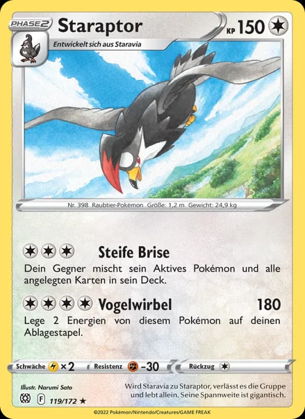Staraptor card in German