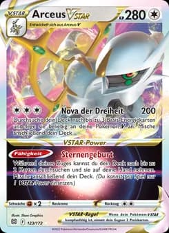 Arceus VSTAR card in German