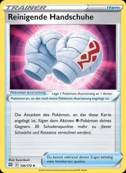 Reinigende Handschuhe card in German