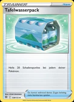 Tafelwasserpack card in German