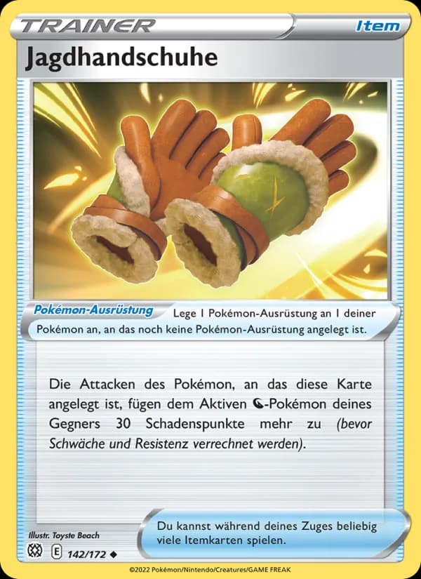 Jagdhandschuhe card in German