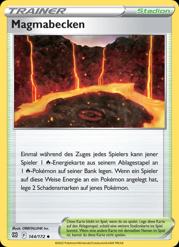 Magmabecken card in German
