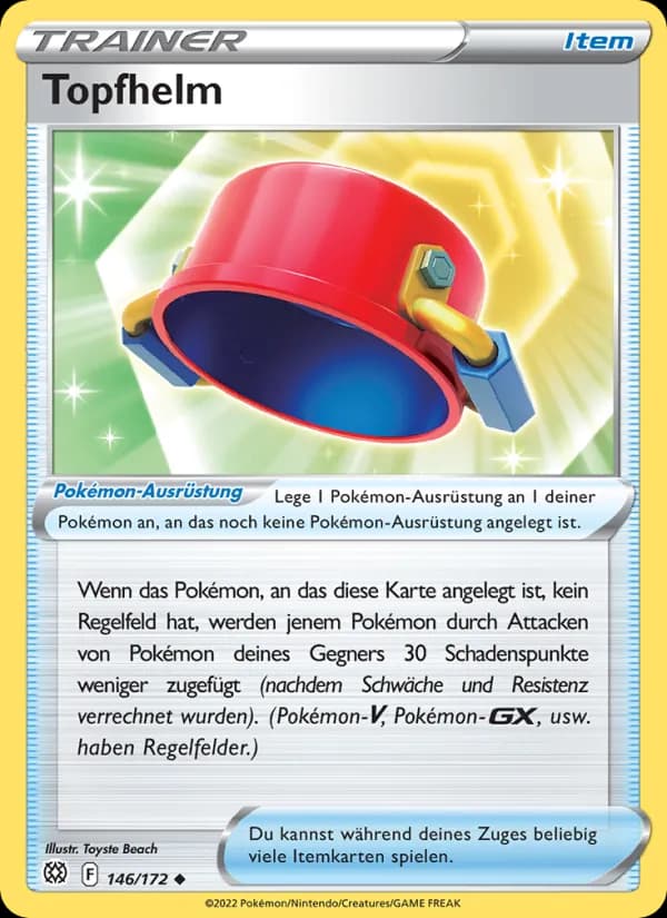 Topfhelm card in German
