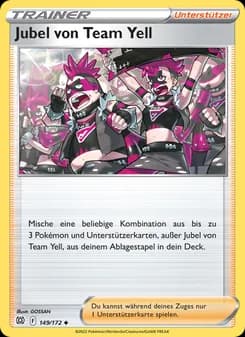 Jubel von Team Yell card in German