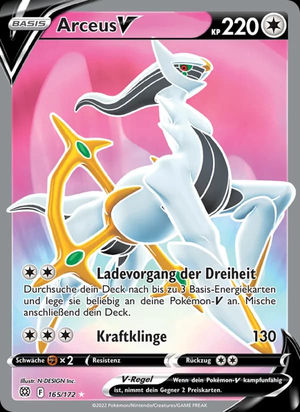 Arceus V card in German