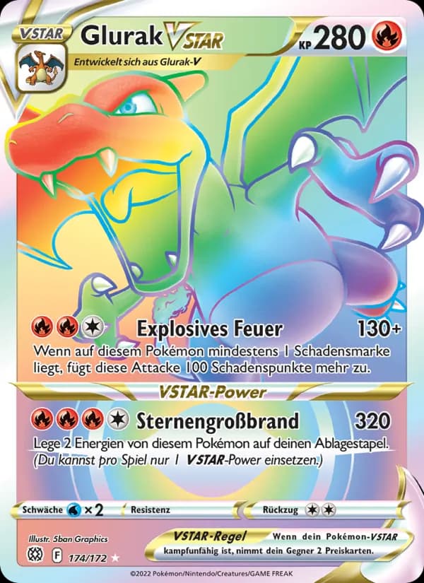 Glurak VSTAR card in German
