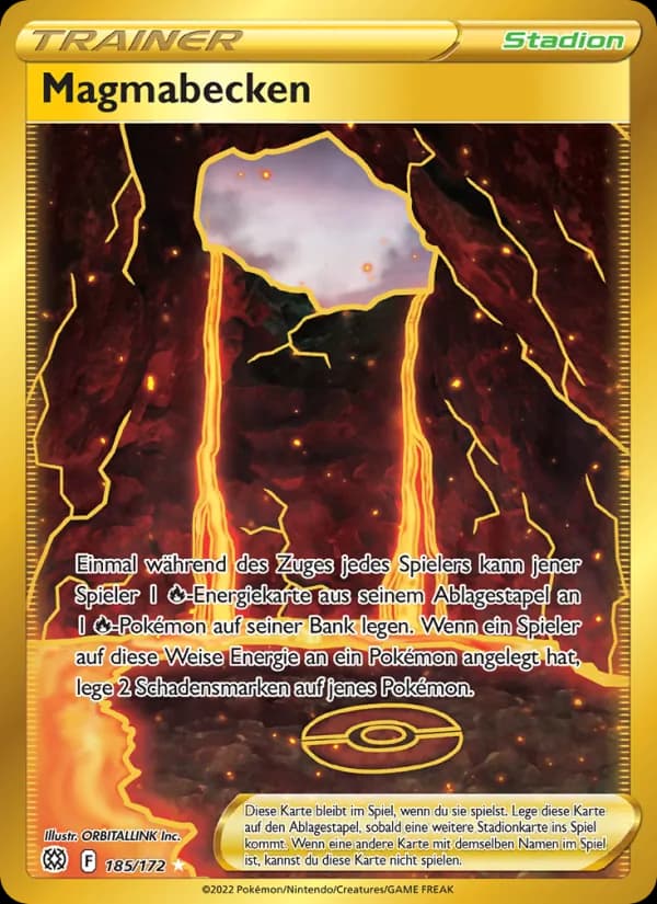 Magmabecken card in German
