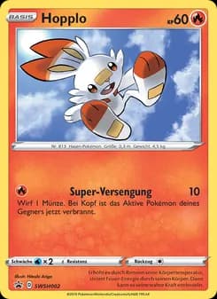 Hopplo card in German