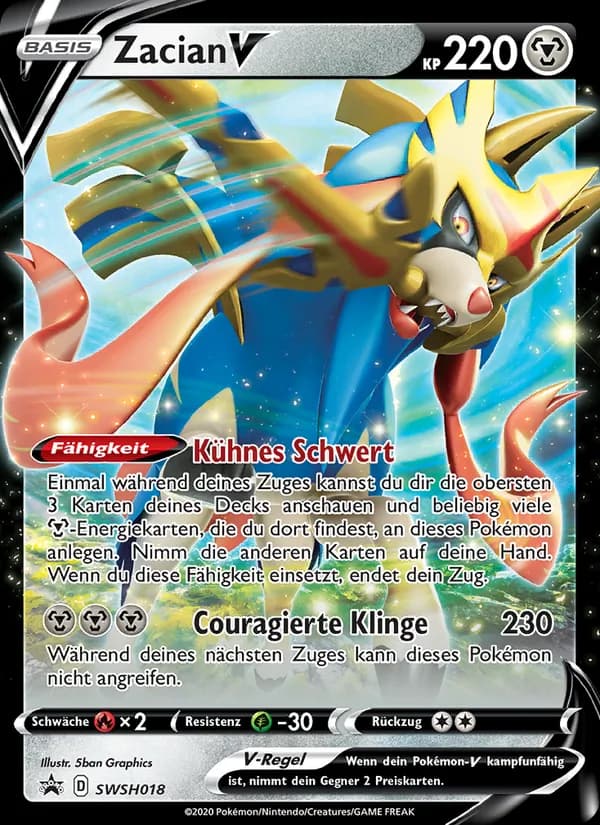 Zacian V card in German