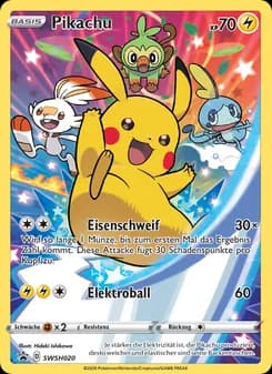 Pikachu card in German