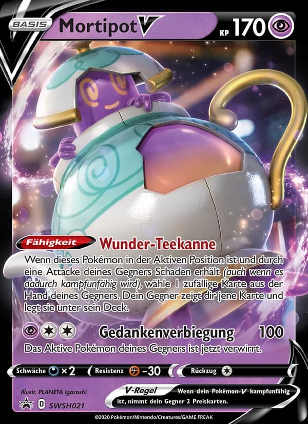 Mortipot V card in German
