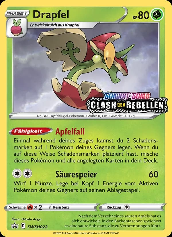 Drapfel card in German