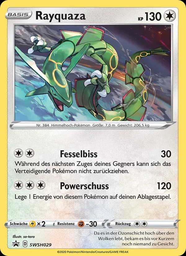 Rayquaza card in German