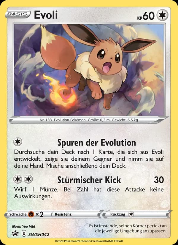 Evoli card in German