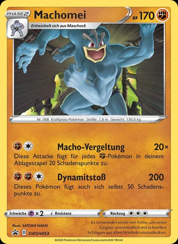 Machomei card in German