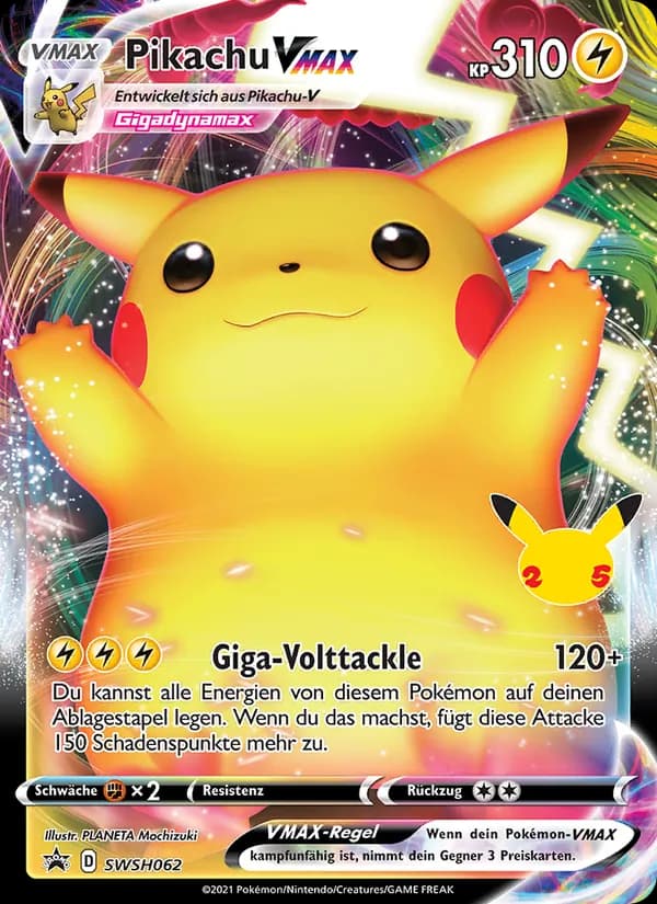 Pikachu VMAX card in German