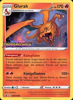 Glurak card in German