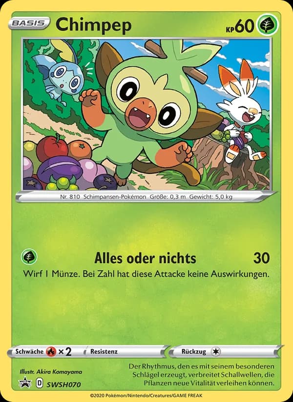 Chimpep card in German