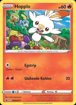 Hopplo card in German