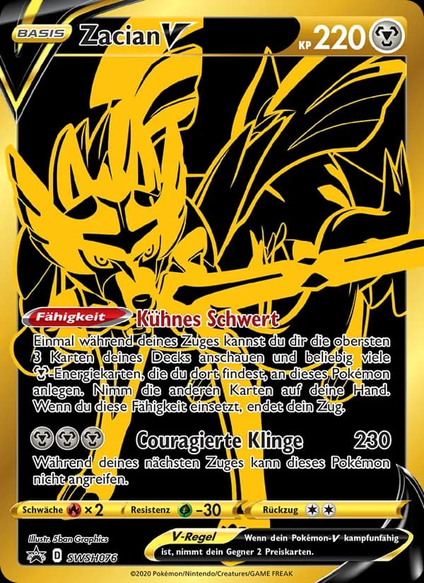 Zacian V card in German