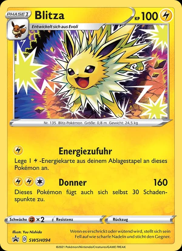 Blitza card in German