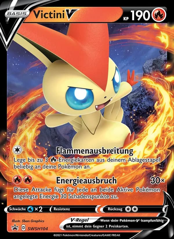 Victini V card in German