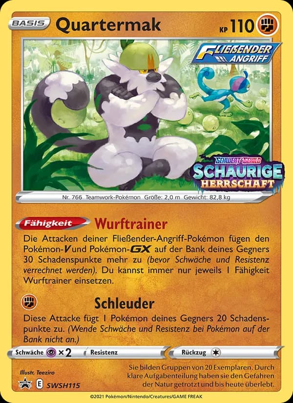 Quartermak card in German