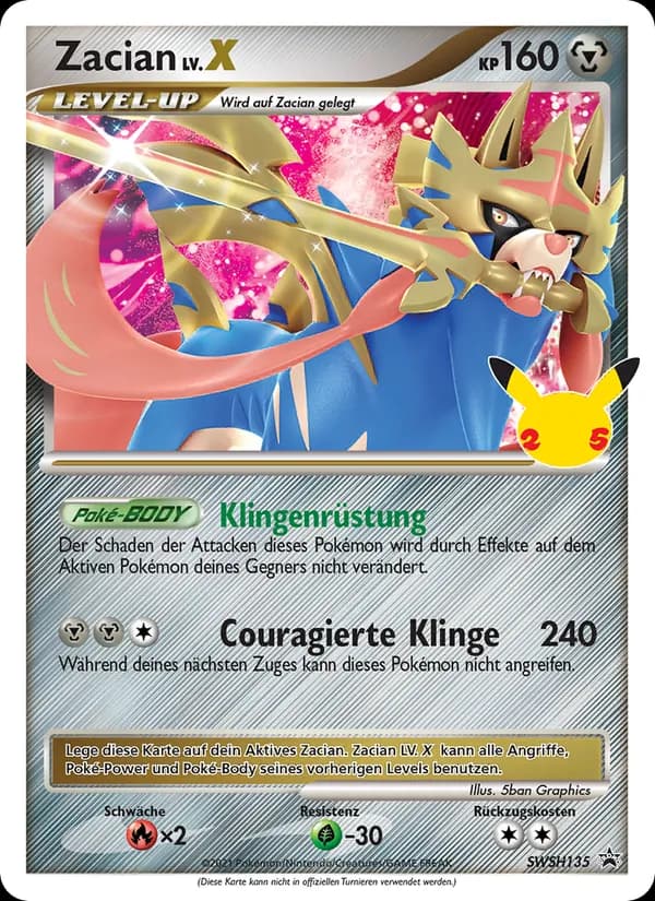 Zacian card in German