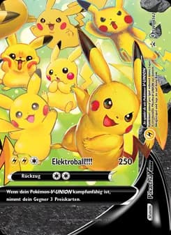 Pikachu V-UNION card in German