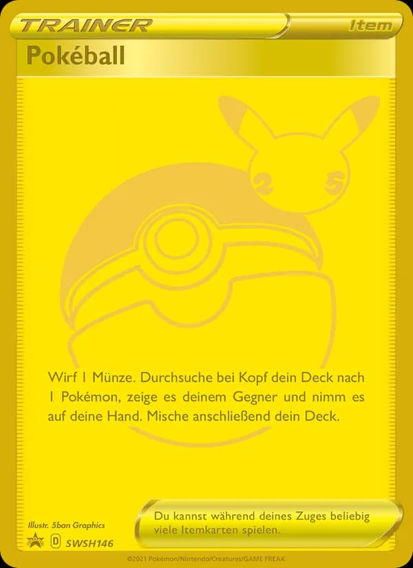 Pokéball card in German