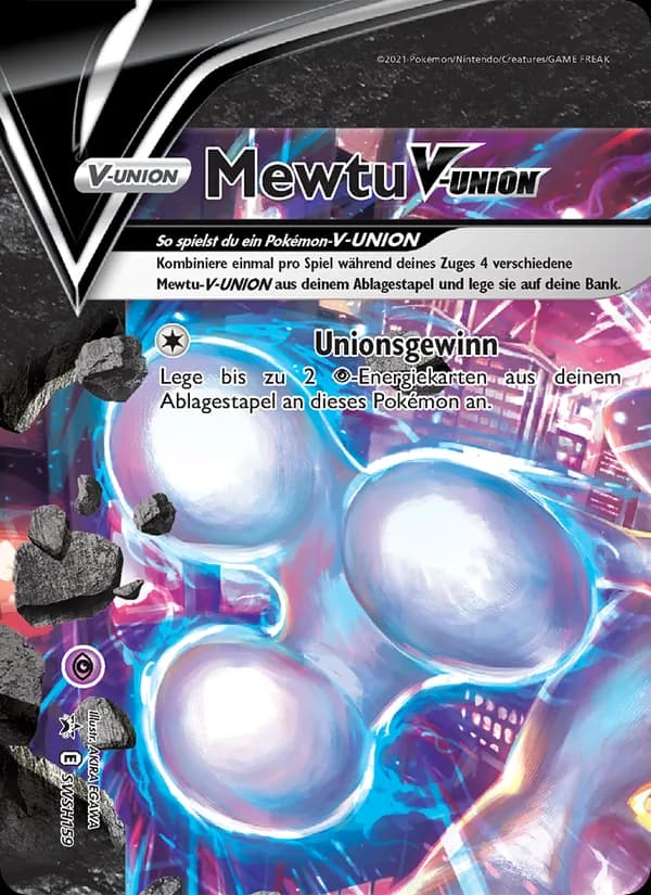 Mewtu V-UNION card in German