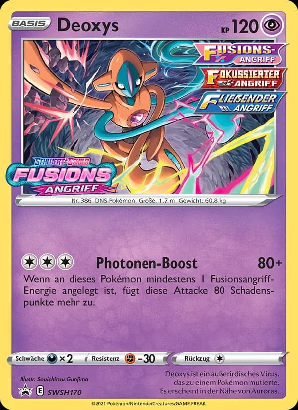 Deoxys card in German