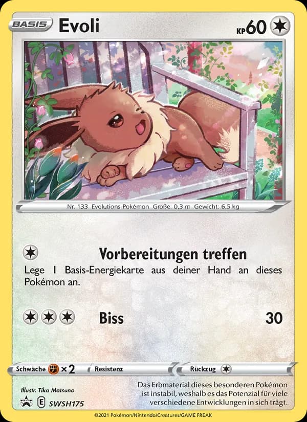 Evoli card in German