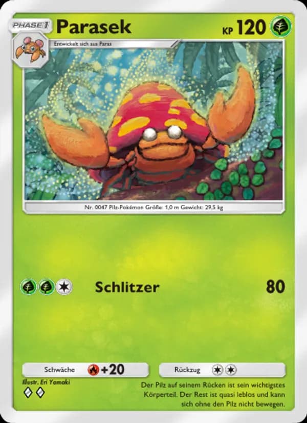 Parasek card in German